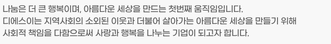 디에스이의 방향성을 설명